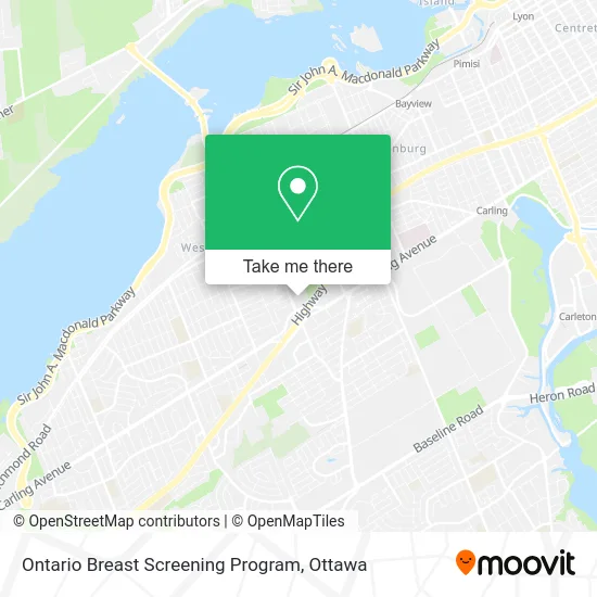 Ontario Breast Screening Program map