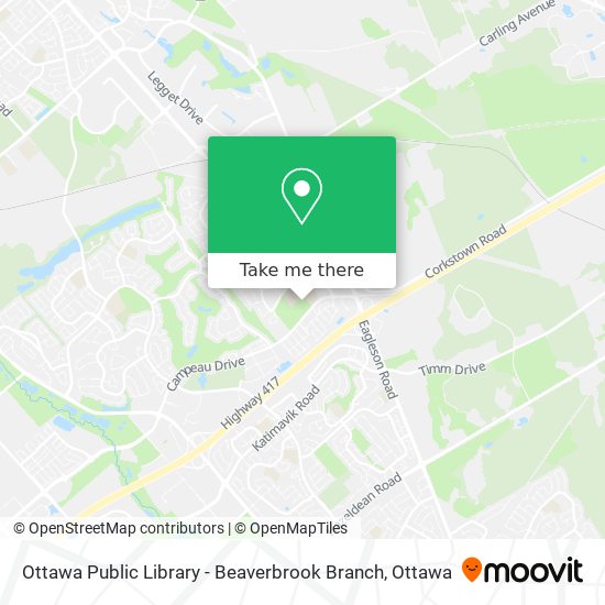 Ottawa Public Library - Beaverbrook Branch map