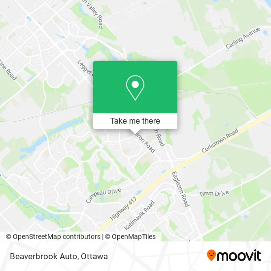 Beaverbrook Auto map