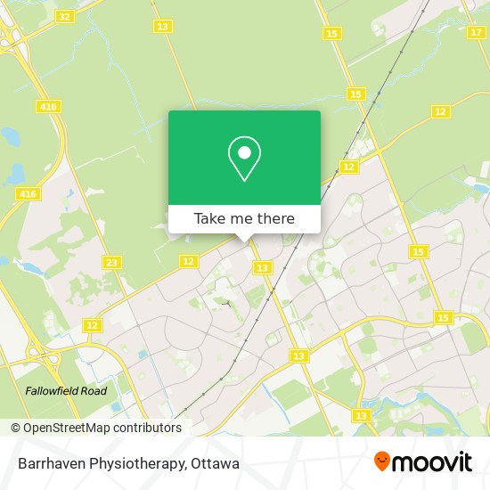 Barrhaven Physiotherapy map