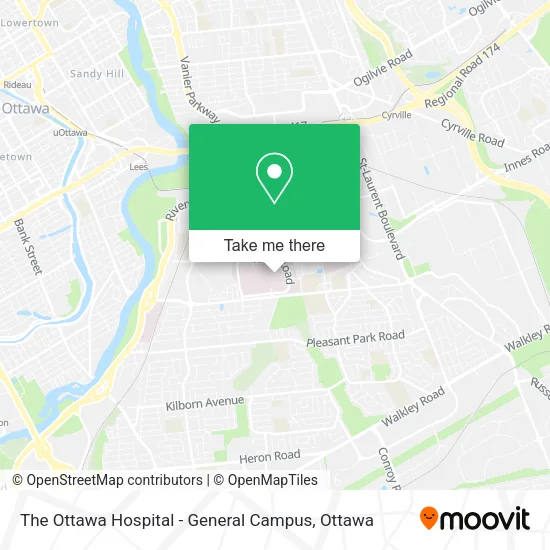 The Ottawa Hospital - General Campus map