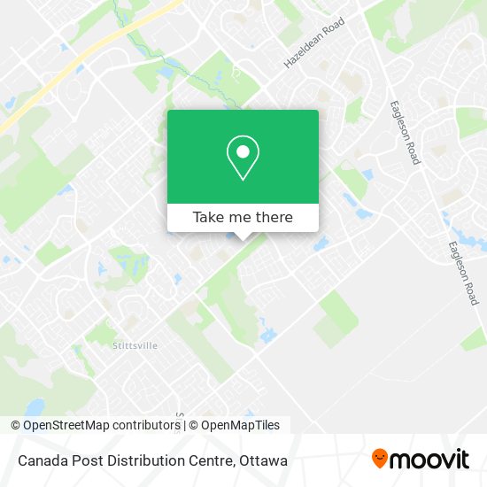 Canada Post Distribution Centre map