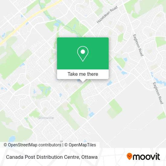 Canada Post Distribution Centre map