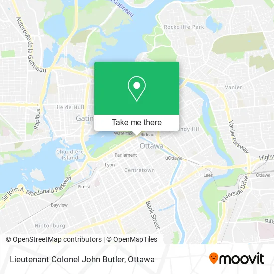 Lieutenant Colonel John Butler map