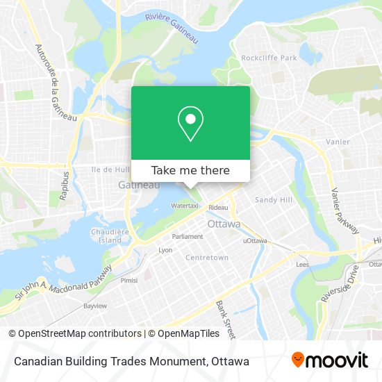 Canadian Building Trades Monument map