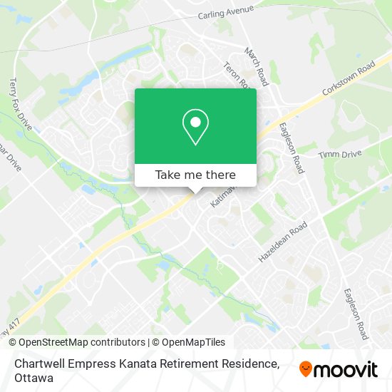 Chartwell Empress Kanata Retirement Residence map