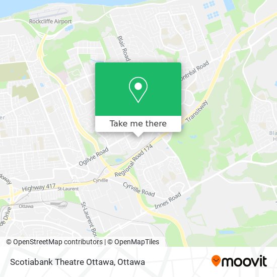 Scotiabank Theatre Ottawa map