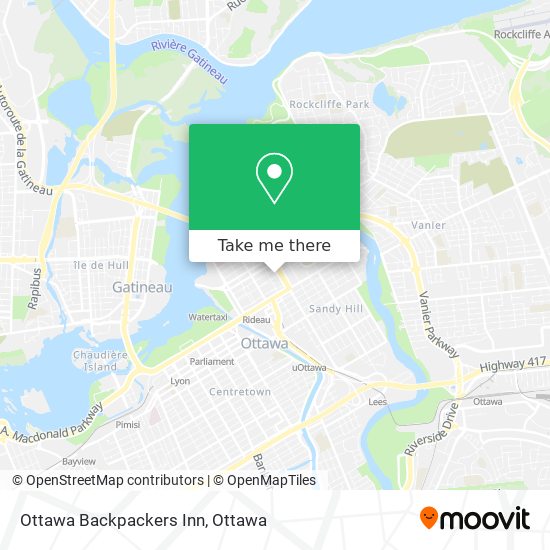 Ottawa Backpackers Inn map