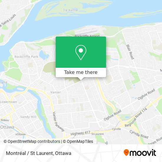 Montréal / St Laurent map
