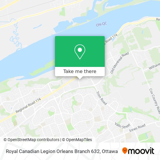 Royal Canadian Legion Orleans Branch 632 map