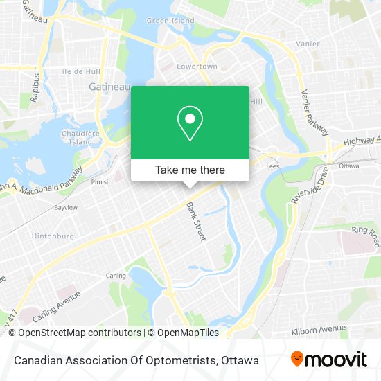 Canadian Association Of Optometrists map