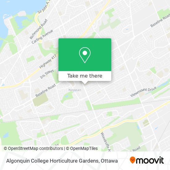 Algonquin College Horticulture Gardens plan