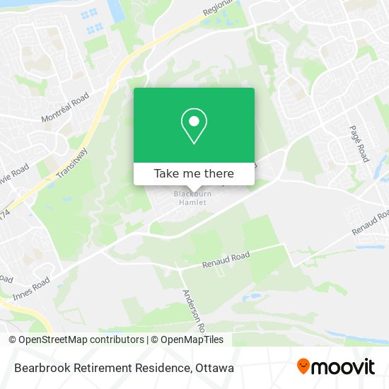 Bearbrook Retirement Residence map