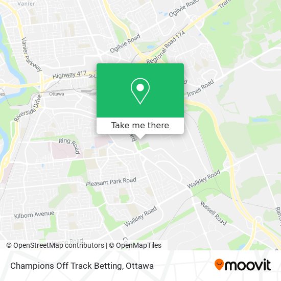 Champions Off Track Betting map
