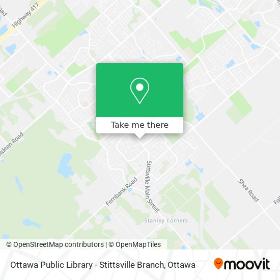 Ottawa Public Library - Stittsville Branch map