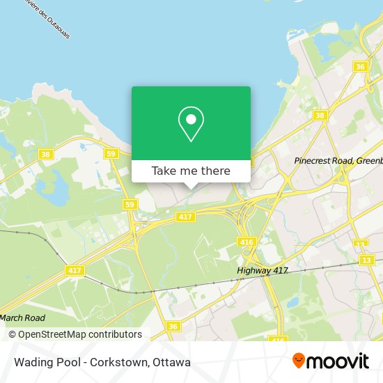 Wading Pool - Corkstown map