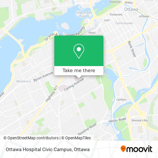 Ottawa Hospital Civic Campus map