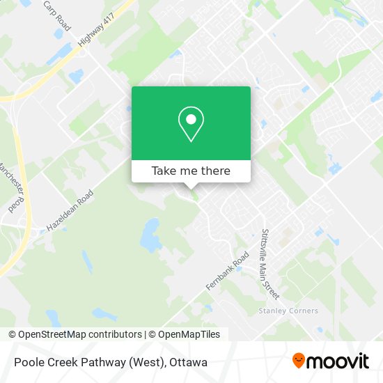 Poole Creek Pathway (West) map