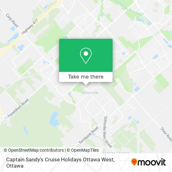 Captain Sandy's Cruise Holidays Ottawa West map