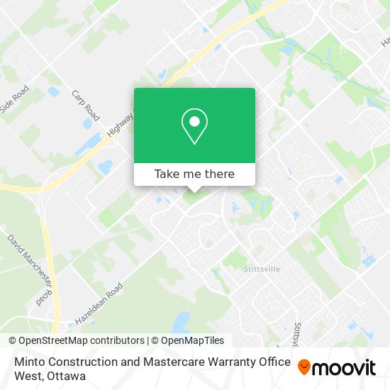 Minto Construction and Mastercare Warranty Office West map