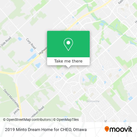 2019 Minto Dream Home for CHEO map