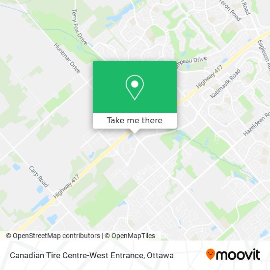 Canadian Tire Centre-West Entrance map