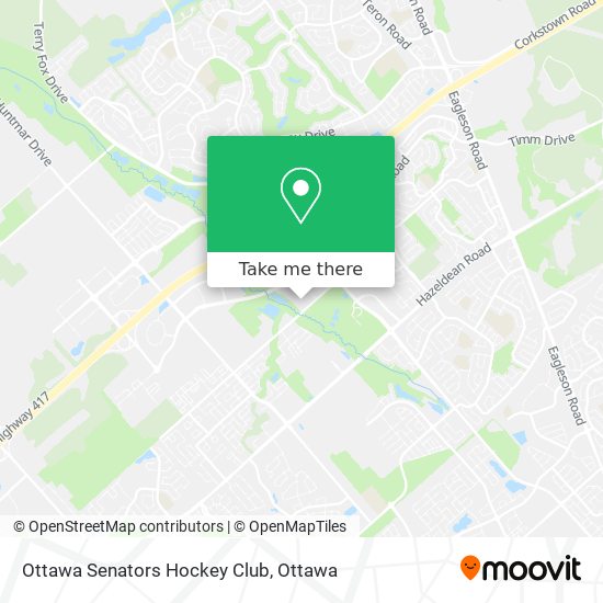Ottawa Senators Hockey Club map