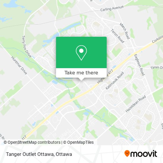 Tanger Outlet Ottawa plan