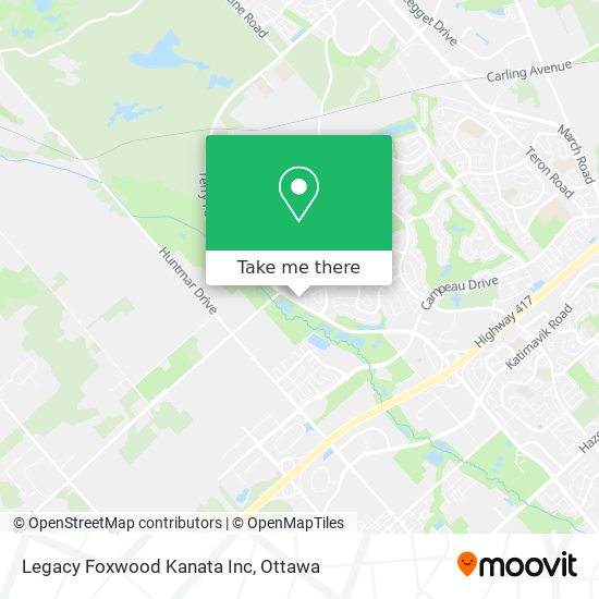 Legacy Foxwood Kanata Inc map