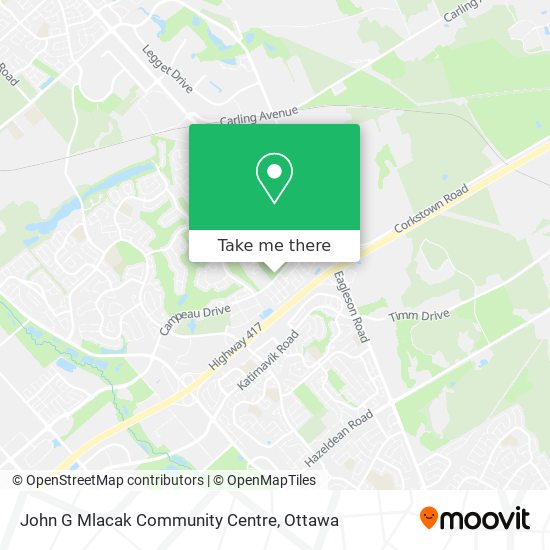 John G Mlacak Community Centre map