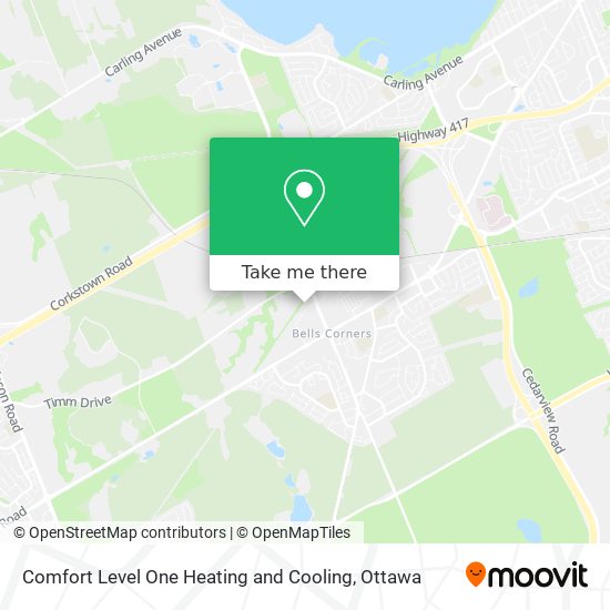 Comfort Level One Heating and Cooling map