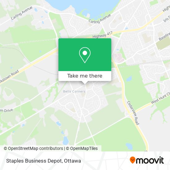 Staples Business Depot map