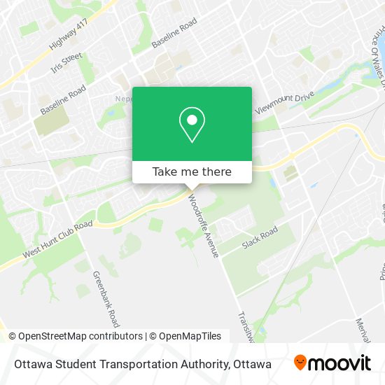 Ottawa Student Transportation Authority map