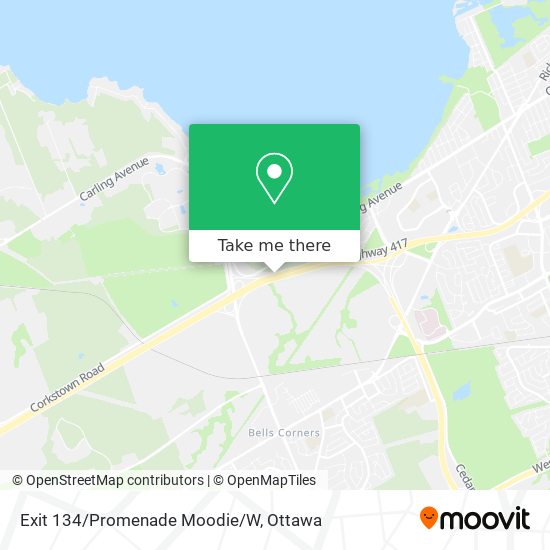 Exit 134/Promenade Moodie/W map