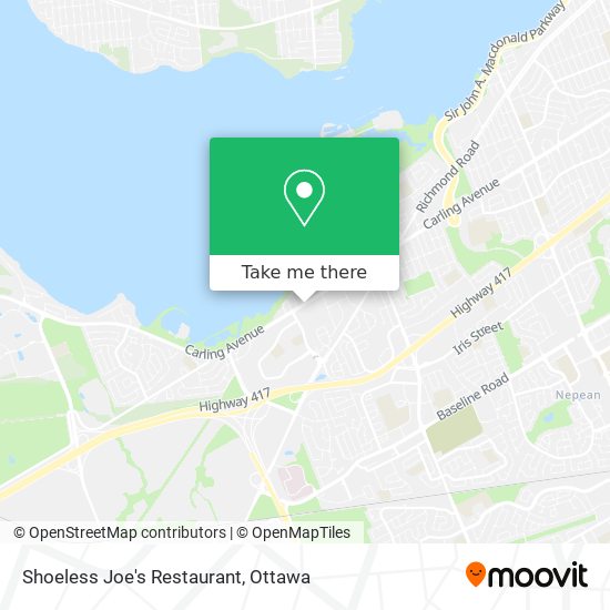Shoeless Joe's Restaurant map