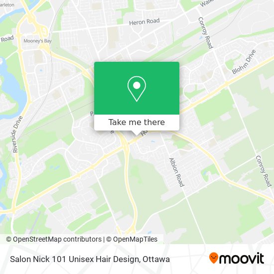 Salon Nick 101 Unisex Hair Design map