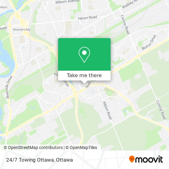 24/7 Towing Ottawa map