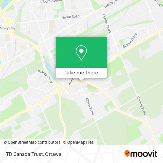 TD Canada Trust map