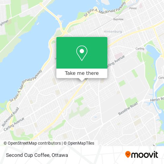 Second Cup Coffee map