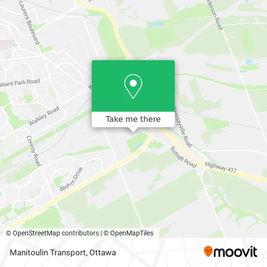 Manitoulin Transport map