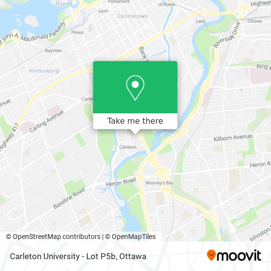 Carleton University - Lot P5b map