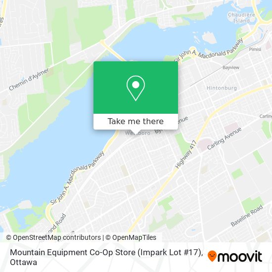 Mountain Equipment Co-Op Store (Impark Lot #17) map