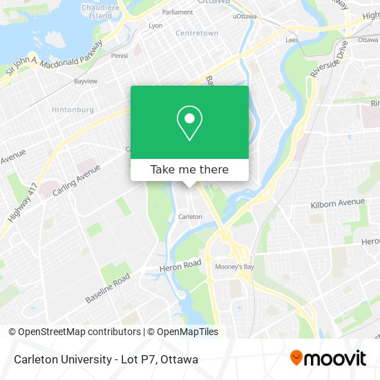 Carleton University - Lot P7 map