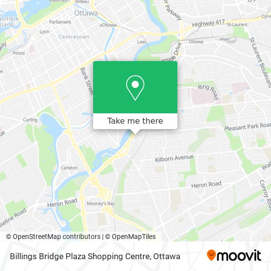 Billings Bridge Plaza Shopping Centre map