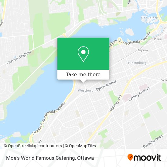 Moe's World Famous Catering map