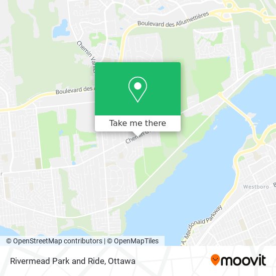 Rivermead Park and Ride map