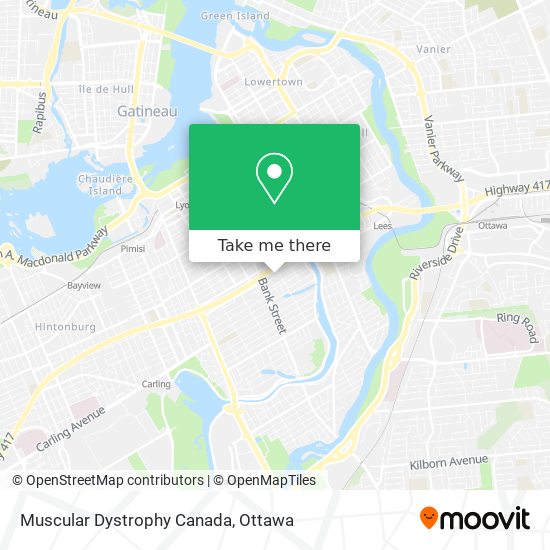 Muscular Dystrophy Canada map