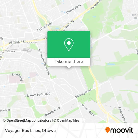 Voyager Bus Lines map