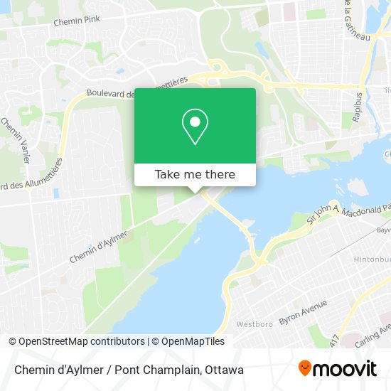 Chemin d'Aylmer / Pont Champlain plan