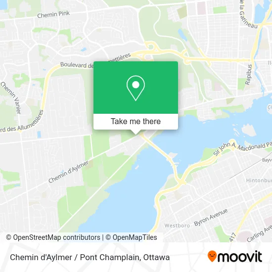 Chemin d'Aylmer / Pont Champlain map